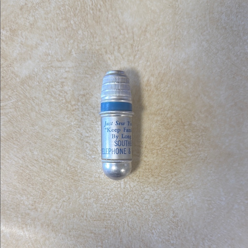 Vintage Silver and Blue Sewing Kit Capsule